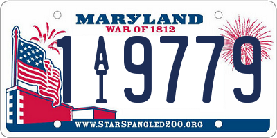 MD license plate 1AI9779