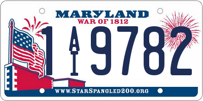 MD license plate 1AI9782