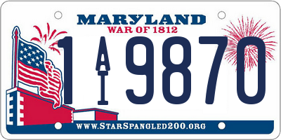 MD license plate 1AI9870