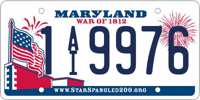 MD license plate 1AI9976