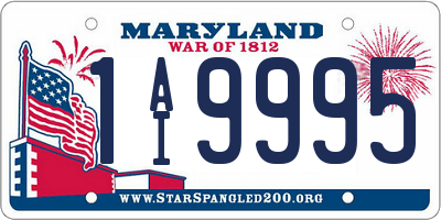 MD license plate 1AI9995