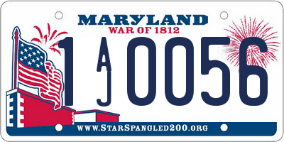 MD license plate 1AJ0056