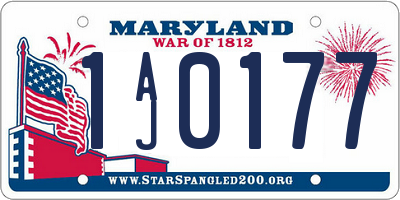 MD license plate 1AJ0177