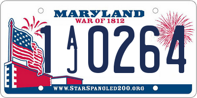 MD license plate 1AJ0264
