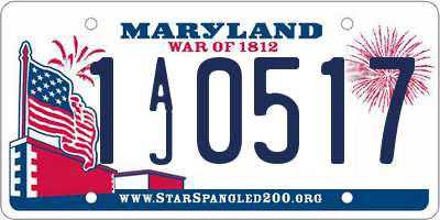 MD license plate 1AJ0517
