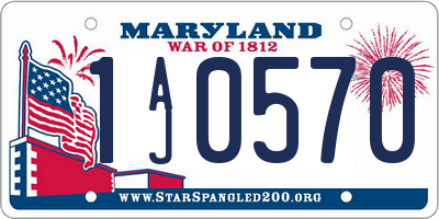 MD license plate 1AJ0570