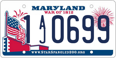 MD license plate 1AJ0699