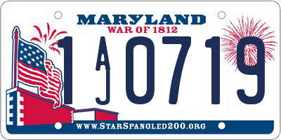 MD license plate 1AJ0719