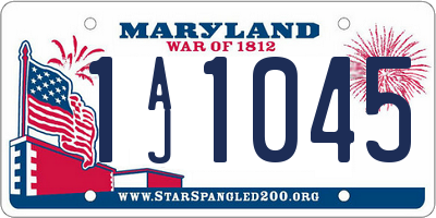 MD license plate 1AJ1045