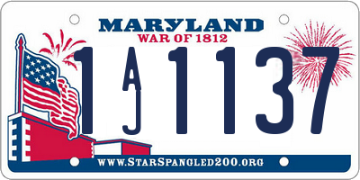 MD license plate 1AJ1137