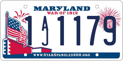 MD license plate 1AJ1179