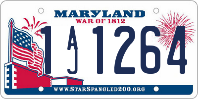 MD license plate 1AJ1264