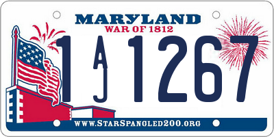 MD license plate 1AJ1267