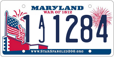 MD license plate 1AJ1284