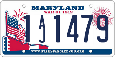 MD license plate 1AJ1479