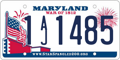 MD license plate 1AJ1485