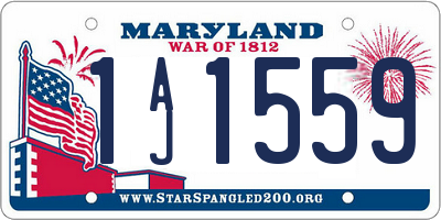 MD license plate 1AJ1559