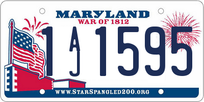 MD license plate 1AJ1595