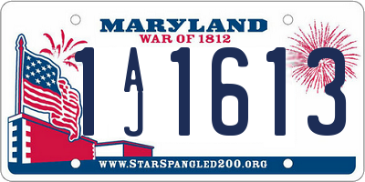 MD license plate 1AJ1613
