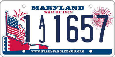 MD license plate 1AJ1657