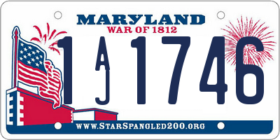 MD license plate 1AJ1746