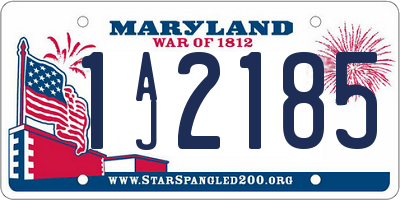 MD license plate 1AJ2185
