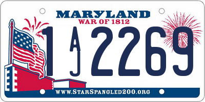 MD license plate 1AJ2269