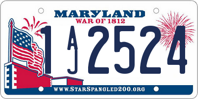 MD license plate 1AJ2524