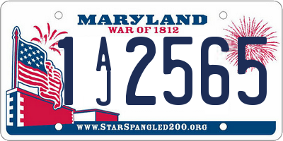 MD license plate 1AJ2565