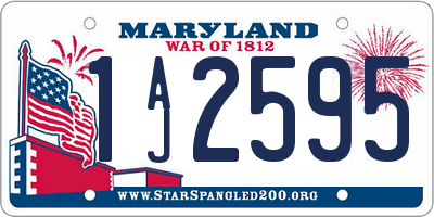 MD license plate 1AJ2595