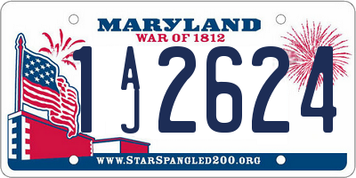 MD license plate 1AJ2624