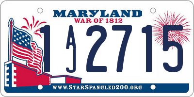 MD license plate 1AJ2715