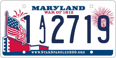 MD license plate 1AJ2719