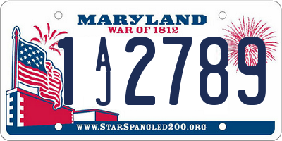 MD license plate 1AJ2789