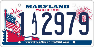 MD license plate 1AJ2979