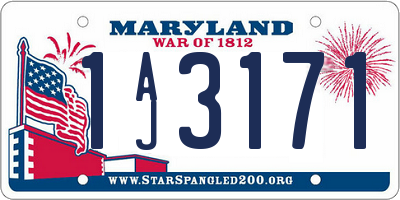 MD license plate 1AJ3171
