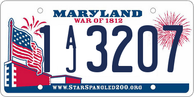MD license plate 1AJ3207