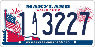 MD license plate 1AJ3227