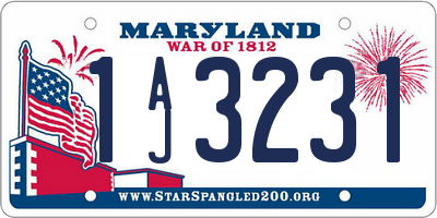 MD license plate 1AJ3231