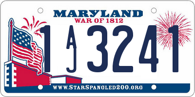 MD license plate 1AJ3241