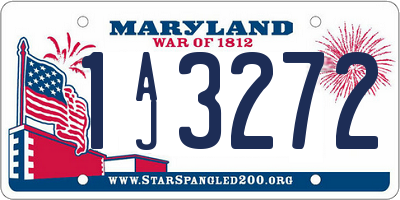 MD license plate 1AJ3272