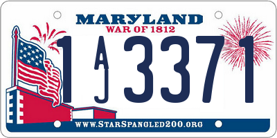 MD license plate 1AJ3371