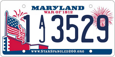 MD license plate 1AJ3529