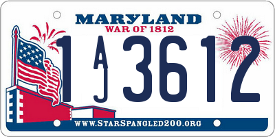 MD license plate 1AJ3612