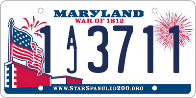MD license plate 1AJ3711