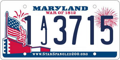 MD license plate 1AJ3715