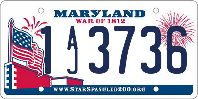 MD license plate 1AJ3736