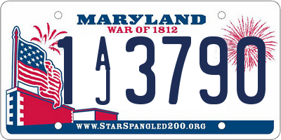 MD license plate 1AJ3790