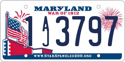 MD license plate 1AJ3797