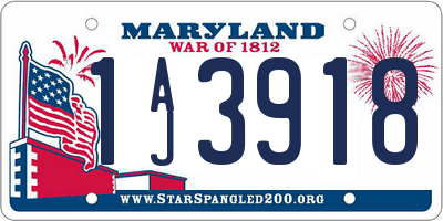 MD license plate 1AJ3918